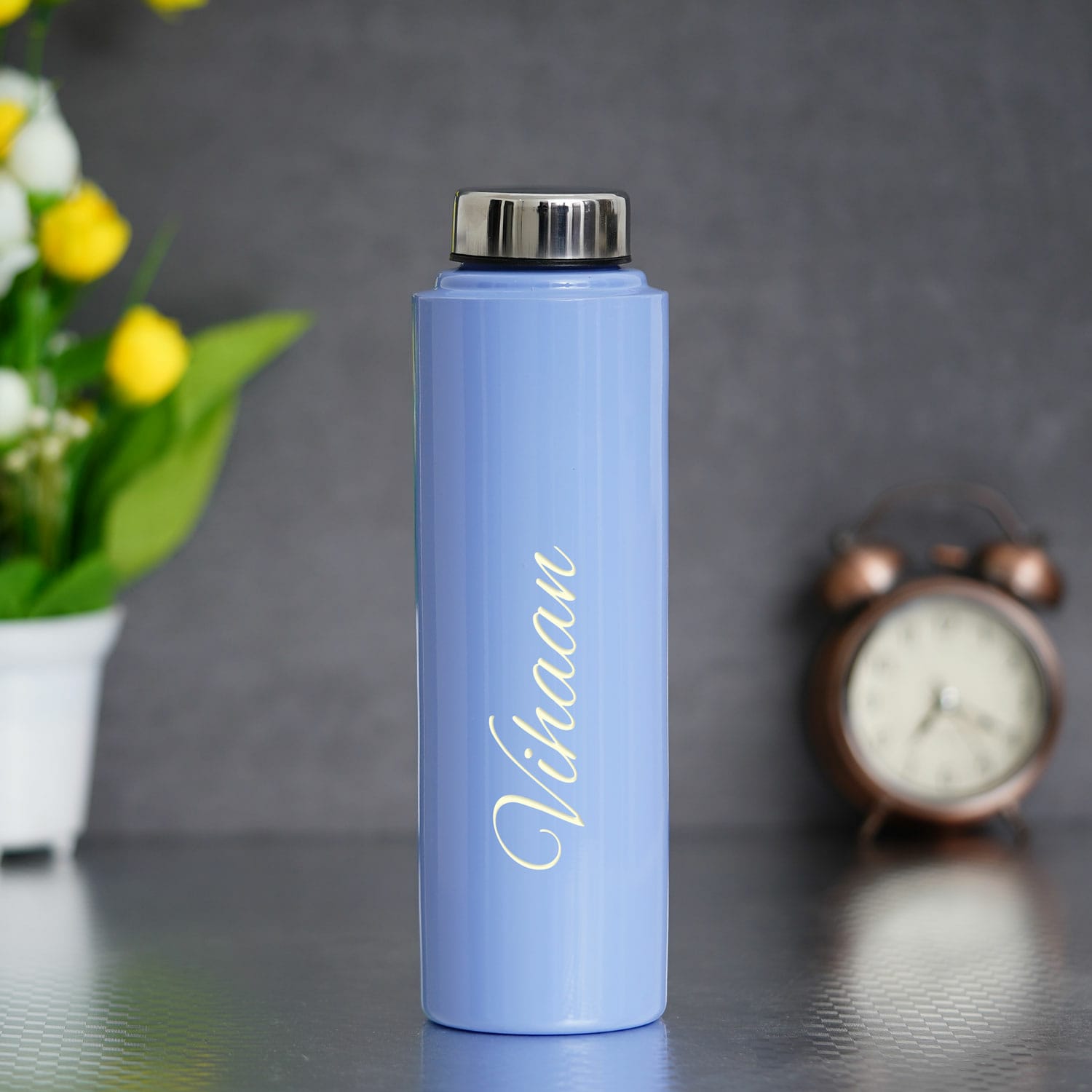 Personalised Steel Water Bottle (Blue) Personalised Steel Water Bottle (Blue)