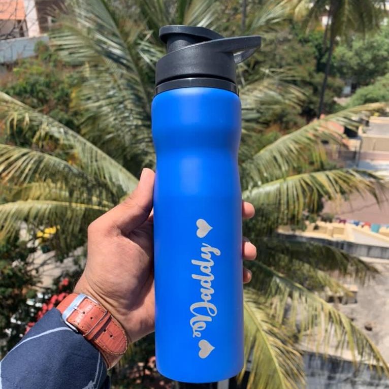 Personalized Steel Water Bottle (Blue) Personalized Steel Water Bottle (Blue)