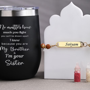 Customized Mug with Rudraksha Rakhi