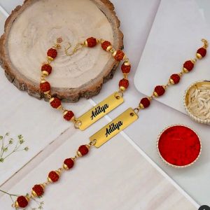 Rudraksh Name Rakhi for Brother