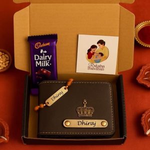 Customised Rakhi Chocolate and Wallet Combo