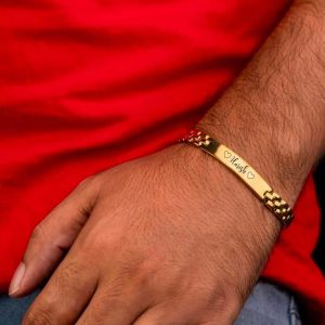 Personalised Bracelet Rakhi Gold