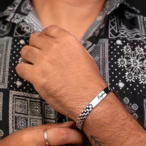 Personalised Bracelet Rakhi Silver