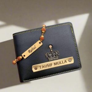 Customised Rakhi and Customised Wallet Combo