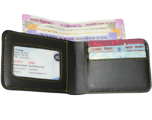 Black Faux Leather Wallet Black Faux Leather Wallet