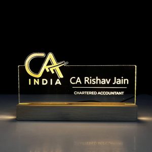Personalized LED Name Plate for CA Office Desk