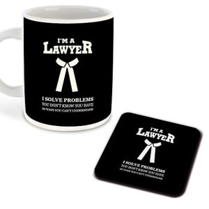 Advocate Lawyer Customised Mug Tea Coaster Set
